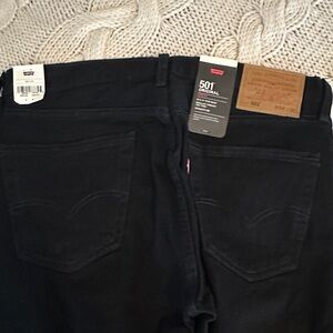 NEW Levi's 501 Original Fit Men's Jeans Black Denim Straight Leg Classic Style